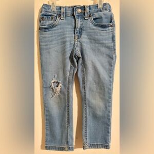 Toddler Sz 3T(2-3 years) Levi’s 511 Adjustable Waist Distressed Denim Blue Jeans